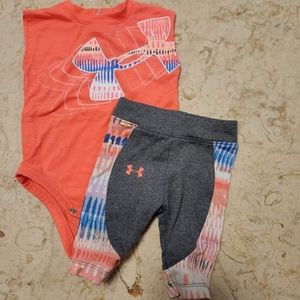 Under armour girl set 3-6m